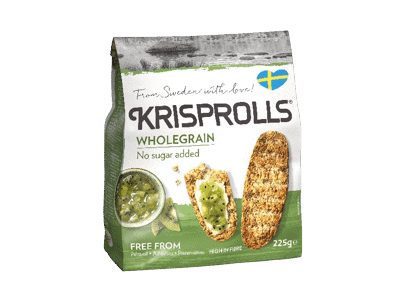 Pilno grūdo skrudintos duonelės KRISPROOLS, be prid. cukraus, 225 g