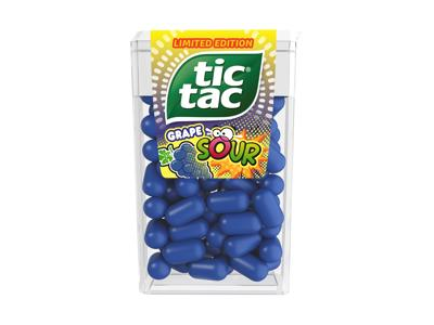 Rūgštūs saldainiai TIC TAC, vynuogių skonio, 54 g