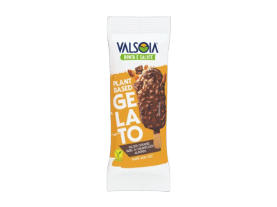 Valgomieji ledai VALSOIA su karamele ir riešutais, 80 g