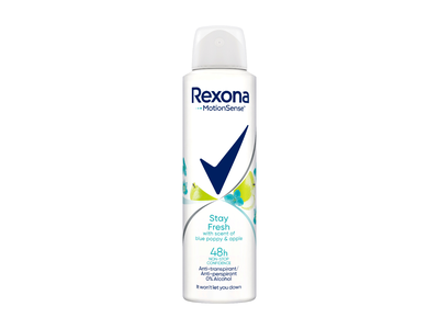 Purškiamas dezodorantas REXONA, Blue Poppy & Apple, moterims, 150ml