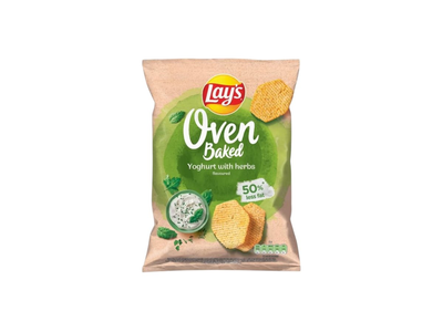 Kepti bulvių traškuč. LAY'S OVEN BAKED, jogurto, žolelių sk., 180 g