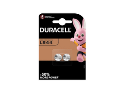 Baterijos DURACELL LR44, 2vnt., 1vnt.