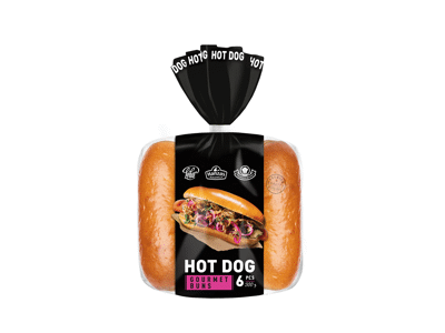 Atitirpintos bandelės HOT DOG, 6 vnt., 300 g
