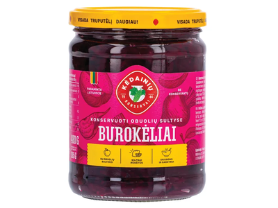 Konservuoti burokėliai obuolių sultyse, 480 g