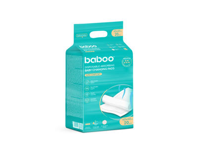 BABOO vienkartiniai pervystymo paklotai AIRCOMFORT, 60 cm x 60 cm, 20 vnt.