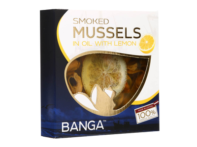 Rūkyt. midijos aliejuje su citrina BANGA,120g