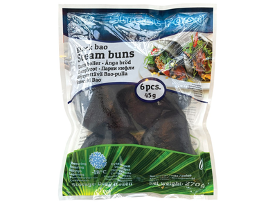 Šaldytos sumuštinių bandelės BAO, juodos, 6 x 45g