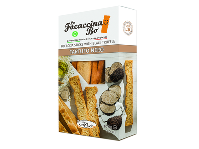 Duonos lazdelės FOCACCINA, Al Tartufo, su triufeliais, ryžių aliejumi, 100 g