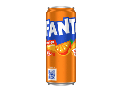Gazuotas gėrimas FANTA ORANGE, 330 ml