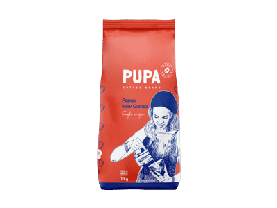 Rūšinės kavos pupelės PUPA PAPUA NG 100 % ARABIKA, 1 kg