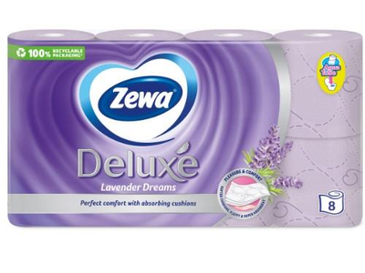 Tualetinis popierius ZEWA Deluxe  Levander Dreams, 3 sluoksnių, 8 vnt.
