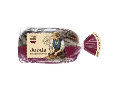 Juoda raikyta duona WELL DONE, 800 g