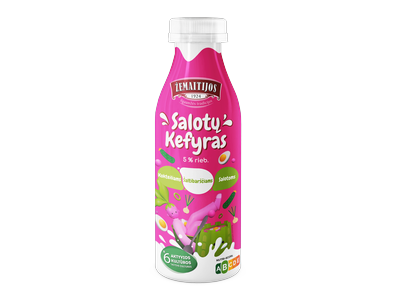 Kefyras ŽEMAITIJOS, salotų, 5% rieb., 450 g