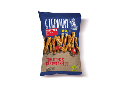 Krekeriai su pomid. ir kmynais ELEPHANT, 80 g