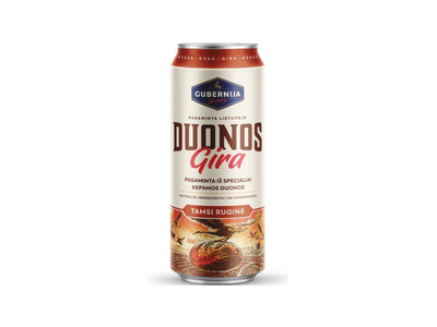 GUBERNIJOS tamsi ruginė duonos gira, 500 ml