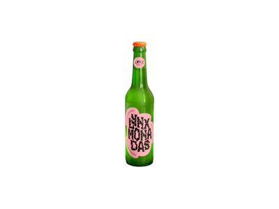 Gazuotas gaivusis gėrimas LYNXMONADAS ZERO SUGAR su kanapių žiedais, 330 ml
