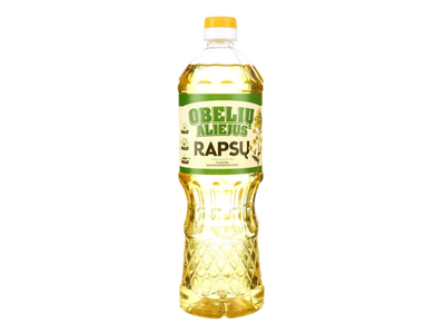 Rapsų aliejus OBELIŲ, 0,9l