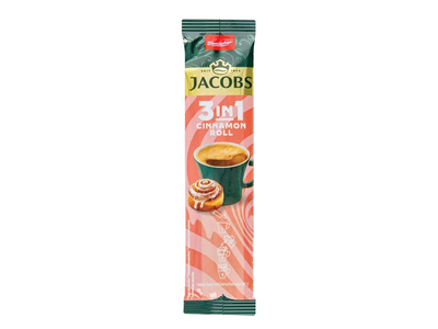Kavos gėrimas JACOBS 3IN1 CINNAMON ROLL, 18 g