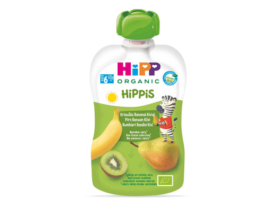 Ekol. kriauš. banan. kivių tyrelė HIPP, 100 g