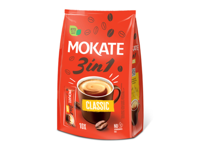 Tirpiosios kavos gėrimas MOKATE 3in1 Classic, maišelyje, 10 x 17g