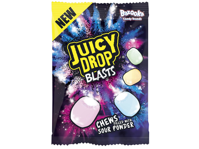Kr.saldainiai BAZOOKA JUICY DROP BLASTS, 120g