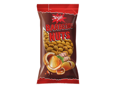 Žemės riešutai traškioje luobelėje JĖGA, barbekiu skonio, 200 g