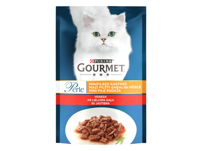 Konservuotas kačių ėdalas GOURMET Perle, su jautiena, 85 g