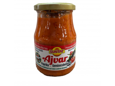 Paprikų padažas SUNTAT, Ajvar, aštrus, 340 g