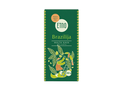 Malta kava vienarūšė arabika ETNO BRAZILIJA, 250 g
