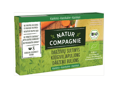 Ekologiškas daržovių sultinys NATUR COMPAGNIE (8 kub.), 84 g