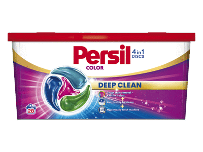 Skalbimo kapsulės "PERSIL DISCS Color" 28 skalbimai 