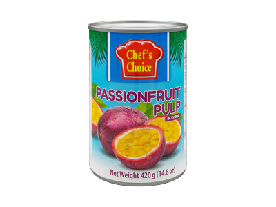 Pasiflorų minkštimas, CHEF'S CHOICE, sirupe, 420 g