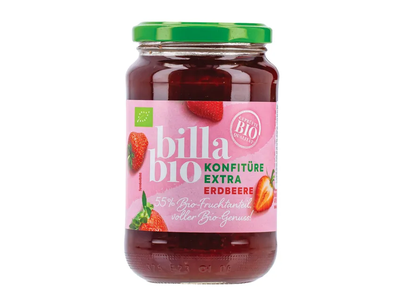 Braškių džemas BILLA BIO, 415 g