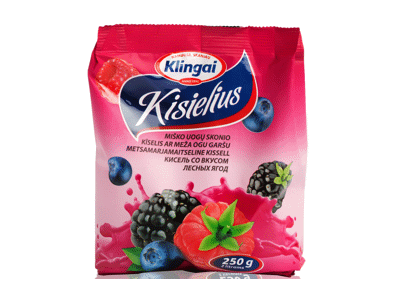 Miško uogų skonio kisielius KLINGAI, 250 g