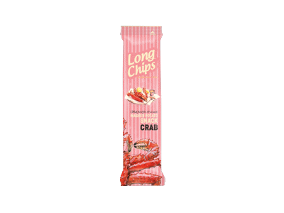 Traškus užkandis LONG CHIPS, krabų skonio, 75 g