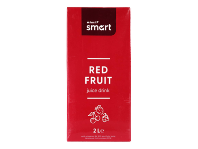 Raudonų vaisių sulčių gėrimas RIMI SMART, 2 l
