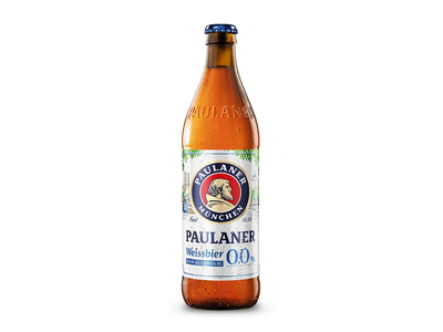 Kvietinis alus Paulaner Hefe Weissbier, nealkoholinis ,0,0% 0,5l stiklas