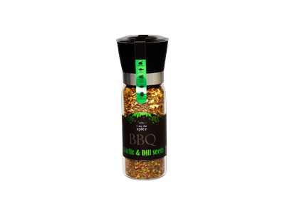 Prieskonių mišinys I AM THE SPICE, BBQ Garlic & Dill seeds, malūnėlyje, 120 g