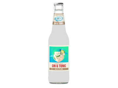 Alkoholinis kokteilis KISS, Gin&Tonic, 4,7%, 0,33 l, butelis