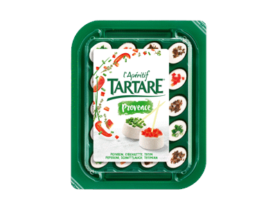 Varškės sūrio užkandis TARTARE L'APERITIF PROVENCE,70% rieb., 100 g