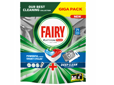 Automatinių indaplovių kapsulės FAIRY Platinum+ Deep Clean, 71 vnt