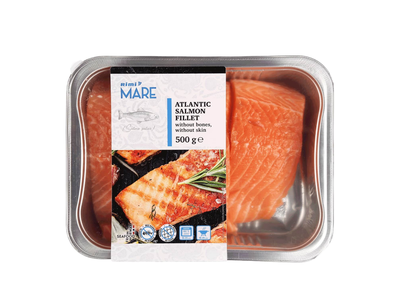 Lašišų filė be kaulų, be odos, RIMI, 500 g