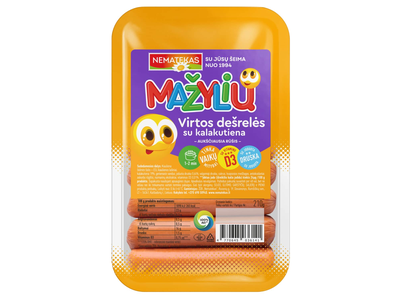 Virtos MAŽYLIŲ dešrelės su kalakut.,210g