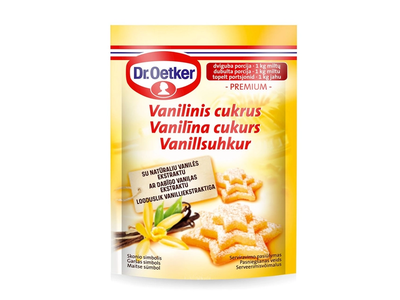 Vanilinis cukrus su natūraliu vanilės ekstraktu DR. OETKER, 16g 