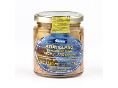 Gelsvauodegių tunų gabaliukai DIAMIR, aliejuje, stiklainyje, 230 g