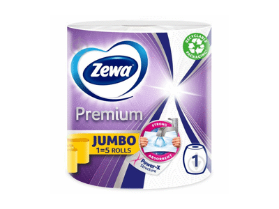 Popieriniai rankšluosčiai ZEWA JUMBO PREMIUM (3 sluoksnių), 1 vnt.