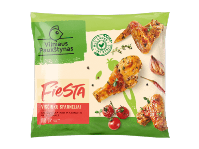 Viščiukų sparneliai FIESTA su česnakiniu marinatu ir kmynais, 850 g