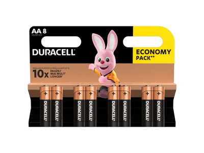 Baterijos AA DURACELL (LR6), 8vnt.