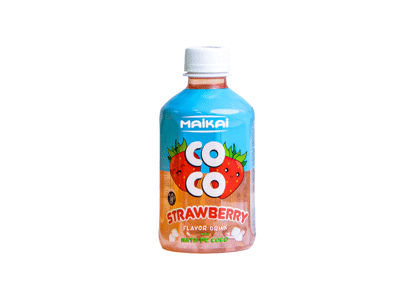 Braškių skonio gėrimas su kokosų gabaliukais MAIKAI,280ml