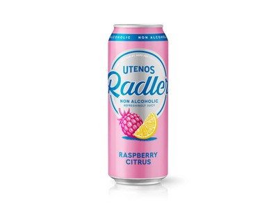 Nealk.UTENOS alaus kokt.RADLER, 0,5 l